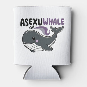 Asexuwhale" Funny Whale Sea LGBTQ Asexual Pride Can Cooler