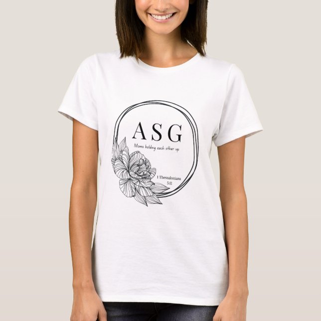 ASG logo in black (name on back) T-Shirt (Front)