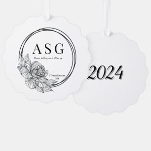 ASG Logo With Date Ornament Card