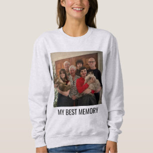  Ash Black Personalised Cat Mum Family Pet Photo Sweatshirt