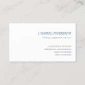 Ash Blue Photo Collage Professional Photographer Business Card (Back)