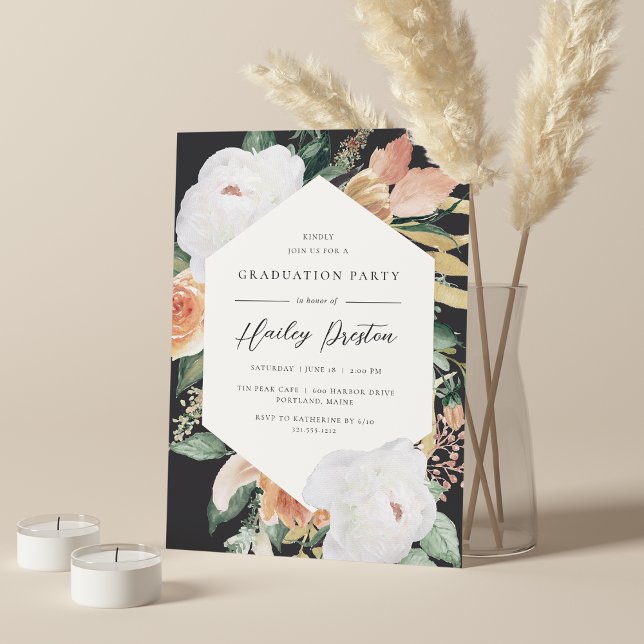 Ash | Desert Floral Graduation Party Invitation (Creator Uploaded)