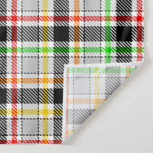 Ash Gray Black Multicolour Flannel Plaid Tartan Tapestry