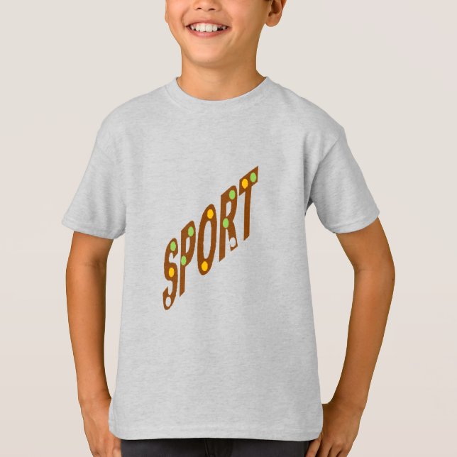 Ash gray kids SPORT T-shirt (Front)