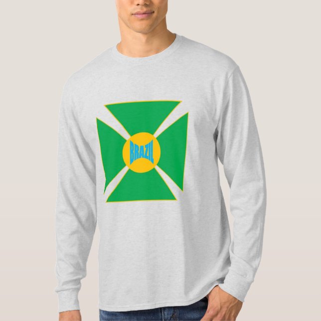 Ash gray men's T-shirt DESIGN BRAZIL (Front)