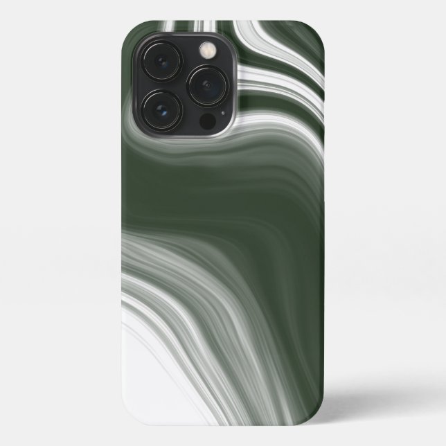 Ash Green Marble Abstract iPhone Case (Back)