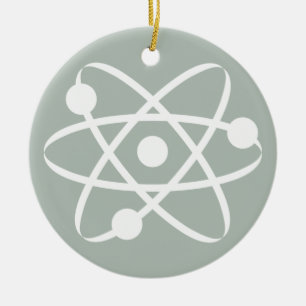 Ash Grey Atom Ceramic Tree Decoration