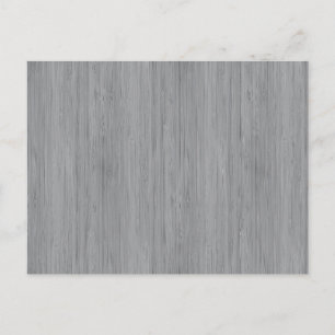 Ash Grey Bamboo Wood Grain Look Postcard