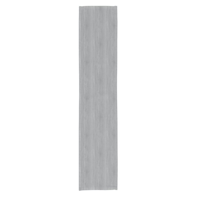 Ash Grey Bamboo Wood Grain Look Short Table Runner (Front)