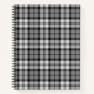 Ash Grey Blackwatch Campbell Tartan Plaid Notebook
