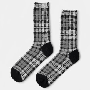 Ash Grey Blackwatch Campbell Tartan Plaid Socks