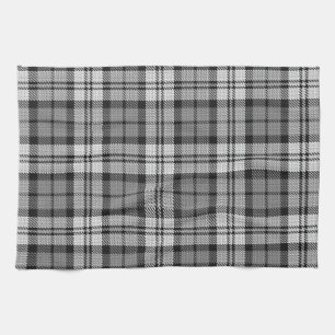 Ash Grey Blackwatch Campbell Tartan Plaid Tea Towel