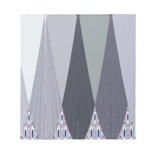 Ash Grey Chevron Dots Art Print Notepad