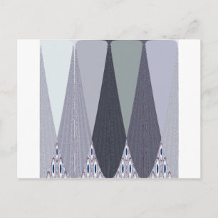 Ash Grey Chevron Dots Art Print Postcard