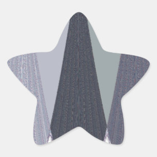 Ash Grey Chevron Dots Art Print Star Sticker