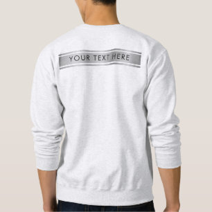 Ash Grey Double Sided Template Add Text Men's Sweatshirt