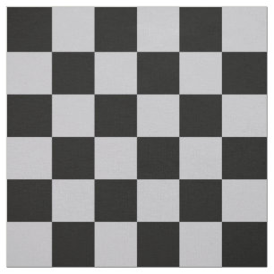 Ash Grey Gray Checker Pattern Design Fabric