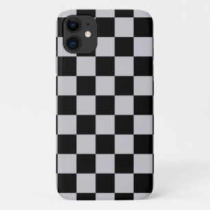 Ash Grey Grey Chequered Pattern Design Case-Mate iPhone Case