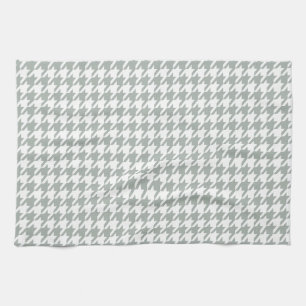Ash Grey; Grey Houndstooth Tea Towel