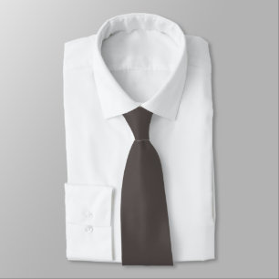 Ash Grey Hidden Initials Solid Colour Neck Tie