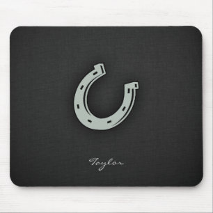 Ash Grey Horseshoe Mouse Pad