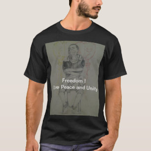 Ash Grey: Lovely Freedom Peace and Unity T-Shirt