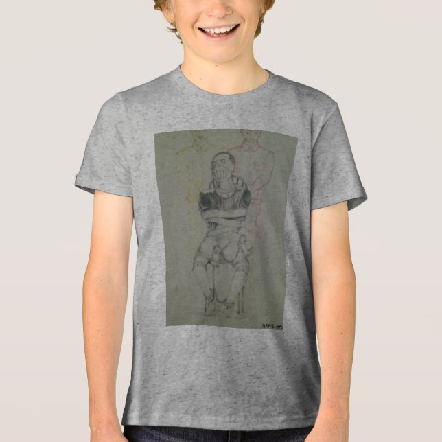 Ash Grey: Lovely Freedom Peace and Unity Tri-Blend Shirt (Front)