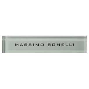 Ash Grey Minimalist Plain Legible Modern Nameplate