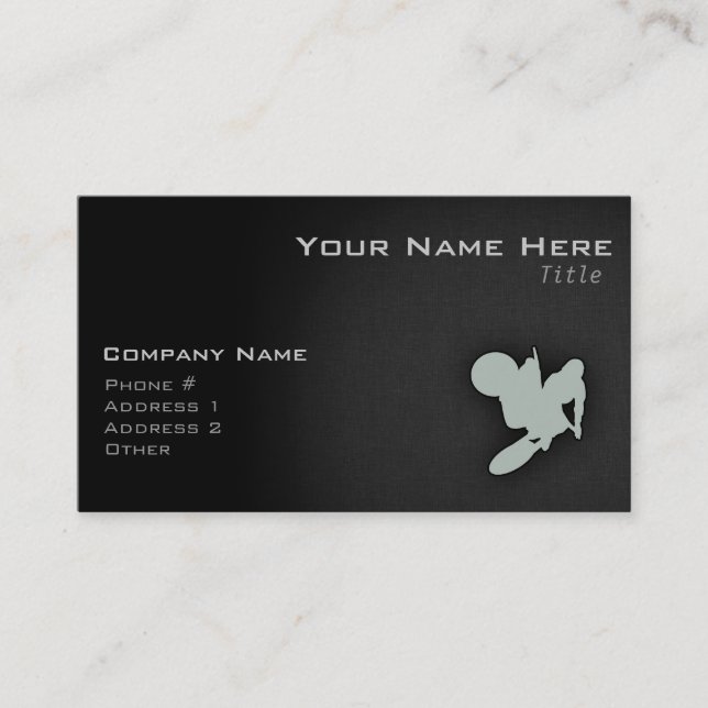 Ash Grey Motocross Business Card (Front)