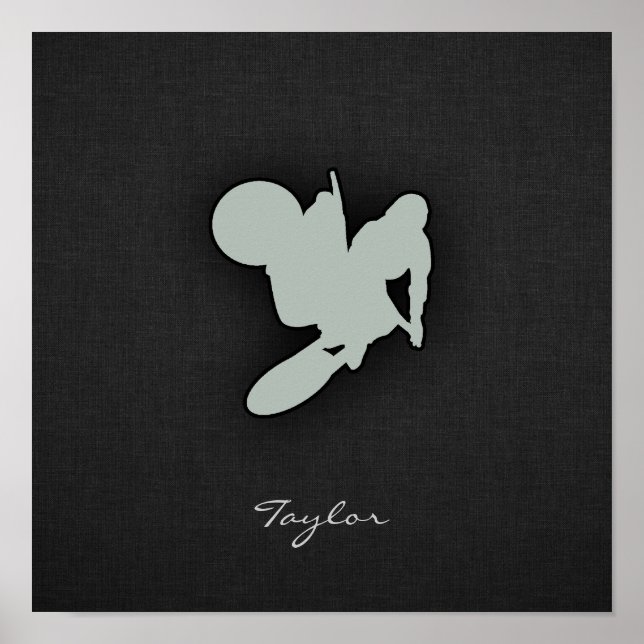 Ash Grey Motocross Poster (Front)