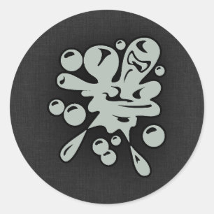 Ash Grey Paintball Classic Round Sticker