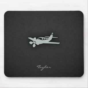 Ash Grey Plane Mouse Pad
