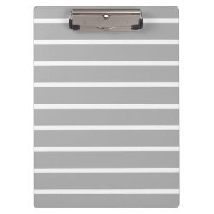 Ash Grey Stripes Design Clipboard