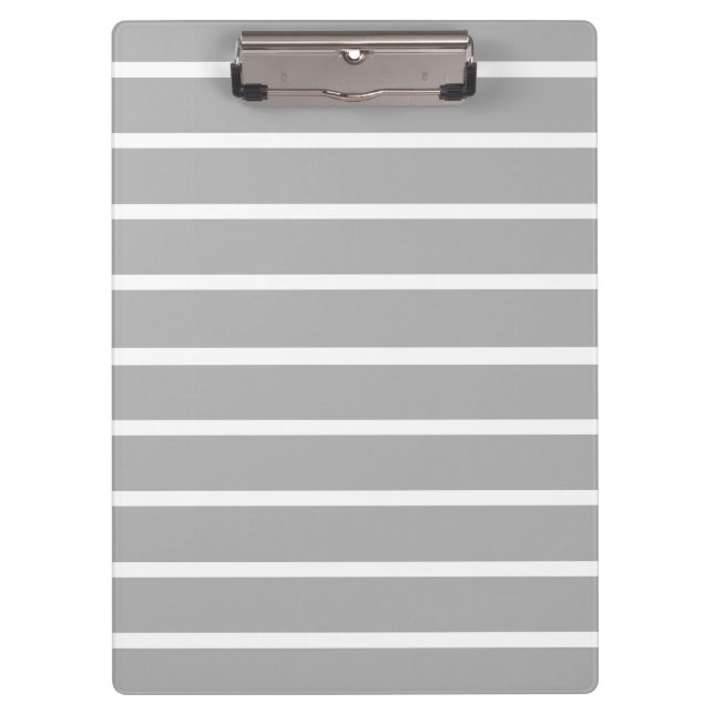 Ash Grey Stripes Design  Clipboard (Front)