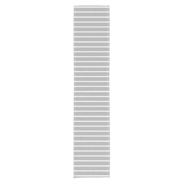 Ash Grey Stripes Design  Short Table Runner (Front)