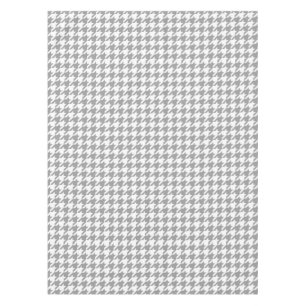 Ash Grey white Houndstooth Check Tablecloth