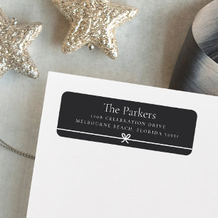 Ash Modern Bow Simple Minimal Return Address