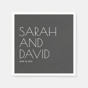 Ash • Modern Minimalist Wedding Napkin