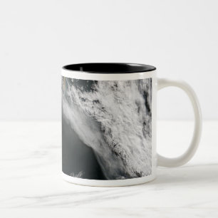 Ash plume from eruption of Chaiten volcano, Chi Two-Tone Coffee Mug