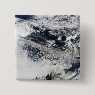 Ash plume from Eyjafjallajokull Volcano 15 Cm Square Badge