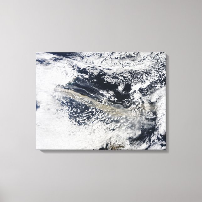 Ash plume from Eyjafjallajokull Volcano Canvas Print (Front)