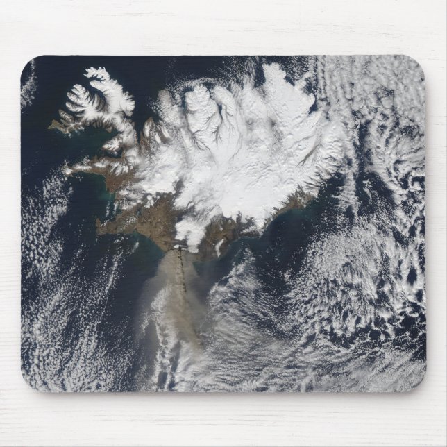 Ash plume from Eyjafjallajokull Volcano, Icelan Mouse Pad (Front)
