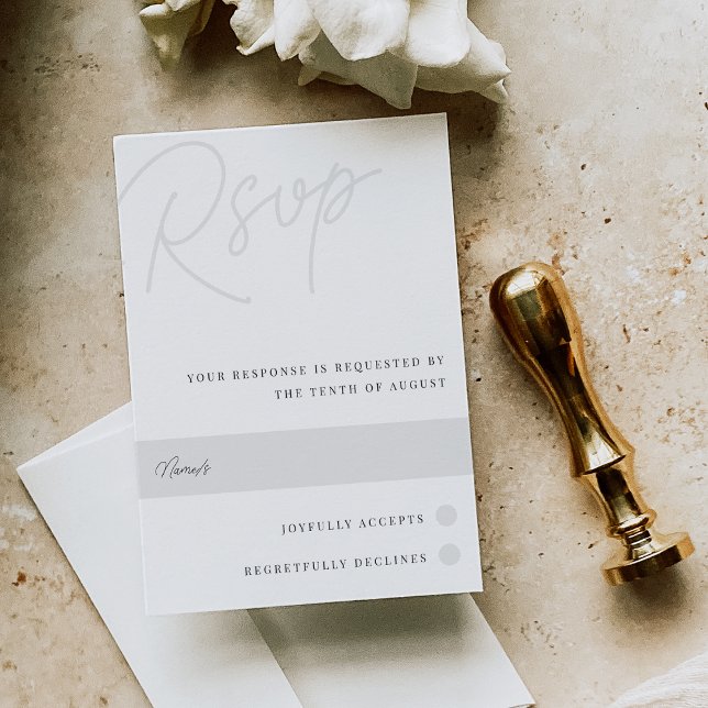 Ash | Script Watermark Traditional RSVP Card (Creator Uploaded)