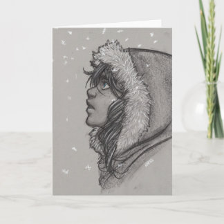 Ash & Snow - Girl in Fur Hood Card