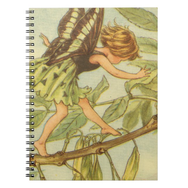 Ash Tree Fairy Walking on Branch Spiral Notebook (Front)