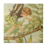 Ash Tree Fairy Walking on Branch Tile<br><div class="desc">A fairy walks gingerly across the branch of an ash tree in this piece by Vision Studio. The image looks like it was ripped right out of a children's book on folklore and magical woodland creatures. Get your copy of this amazing work today!</div>