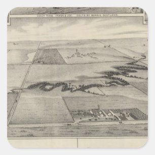 Ash Valley Stock Farm, Larned, Kansas Square Sticker