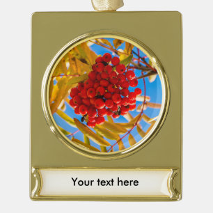 Ashberry Gold Plated Banner Ornament