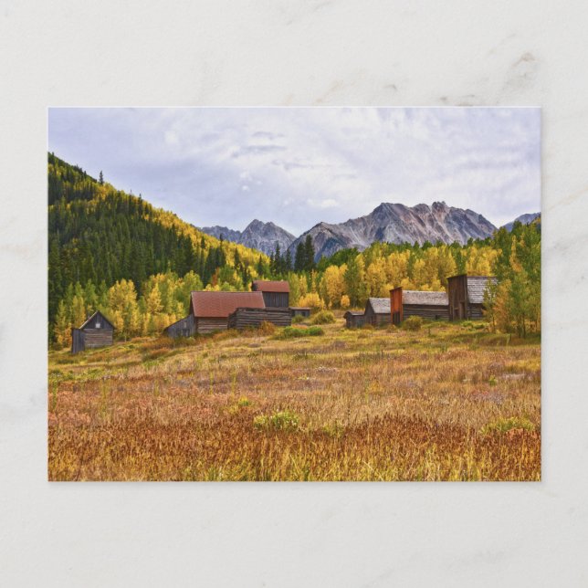 Ashcroft, Colorado Mining Ghost Town Postcard (Front)