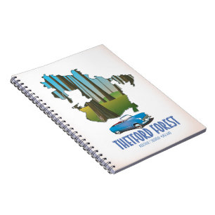 ashdown forest sussex map travel poster map notebook